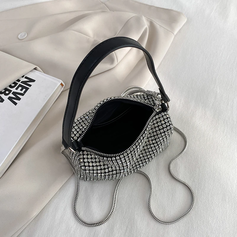 Top Luxury Brand Fashion Rhinestone Women's Bag 2023 New Chain Rhinestone Shoulder Messenger Bag Purses and Handbag Sac Gg Cc