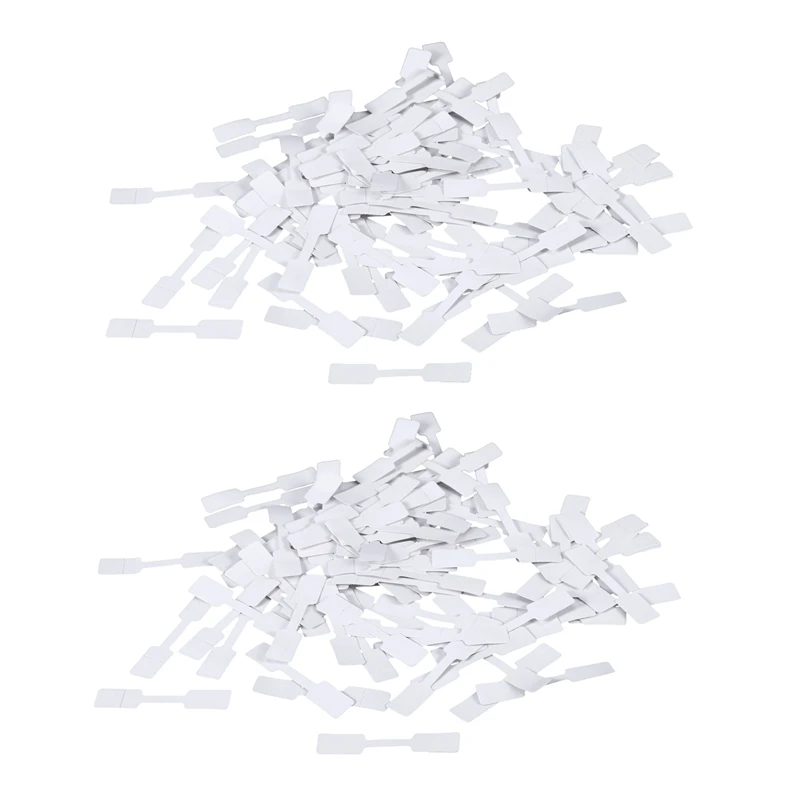 

200Pcs Practical Blank Jewelry Sticky Necklace Ring Hang Size Price Label Tags Ring Sticker (Not Include Ring) 1