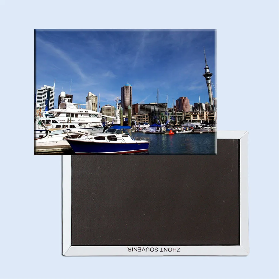 Магниты 10K, Окленд, Новая Зеландия, прямоугольный металлический магнит на холодильник, 5474, туристический сувенир