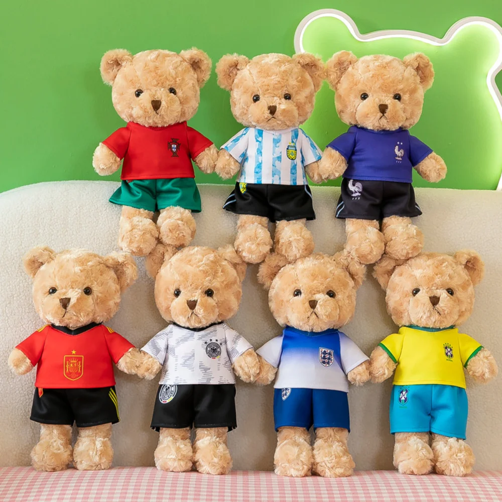 

Lovely Football Sports Festival Toys Cool Football Bear Stuffered Plush Toys Plush Football Player for Girl Boy for Girl Boy