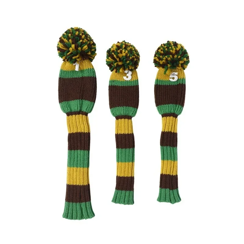 Трикотажные чехлы для носков с помпонами гольфа 3 шт./компл. деревянные головные