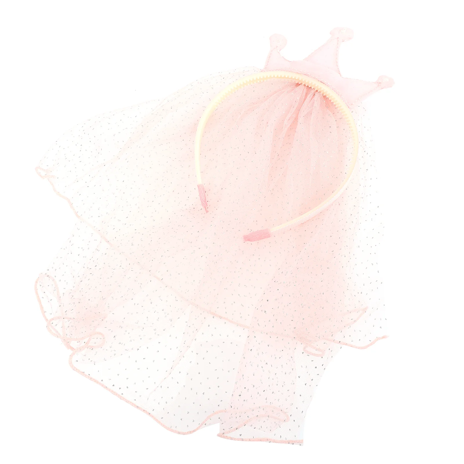 

Kids Headband Long Veil Crown Hairband Lovely Headband Kids Birthday Headdress