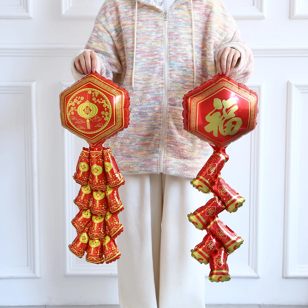 122/123 шт. комплект гирлянд из воздушных шаров в китайском Новом году красный