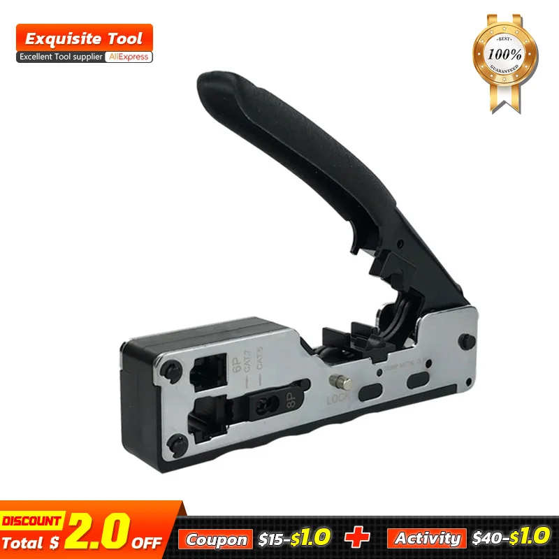 

CAT5/7 6P/8P Хрустальная головка с интерфейсом «Ласточкин хвост» подходит для обычной сети Crystal и телефонной хрустальной головки