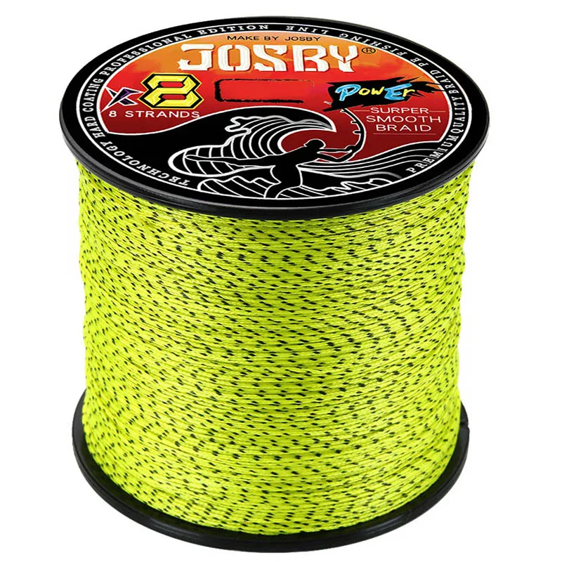

JOSBY New 8 Strands 100%PE Fishing Line 300M 500M 100M Multifilament Speckled Fishing Wire Carp Freshwater Saltwater Pesca