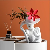 celebrity portrait sculpture flower resin handicraft flower pot home living room porch desktop decoration vase ornaments