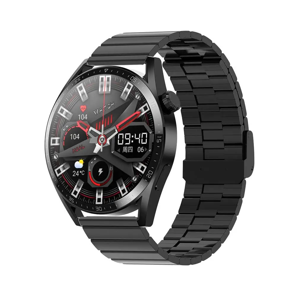 

1.36-inch Smart Watch Large Full Touch-screen BluetoothCalls Heart Rate Blood Oxygen Monitor Sports Smartwatch (Steel Band)