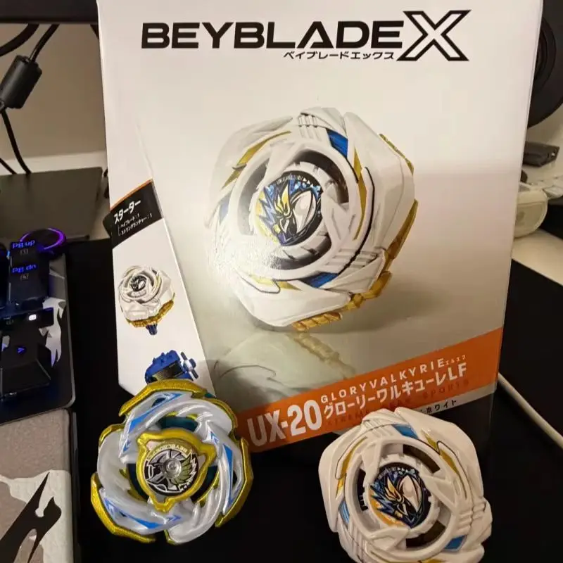 Фото Оригинальный Beyblade X, японская версия, Ux 20 Glory Valkyrie Lf, волчок с пусковым устройством на шнурке, боевая игрушка для фанатов, в наличии. №1