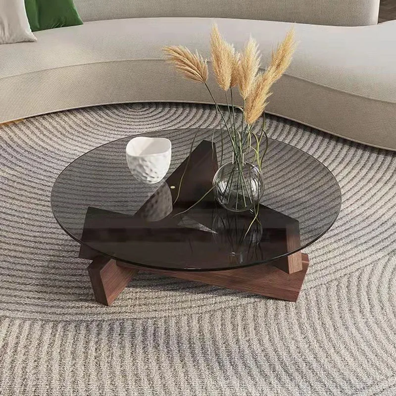 

Modern Wooden Round Small Coffee Table Nordic Minimalist Style Coffee Tables Decoration Living Room Schminktisch Home Furniture
