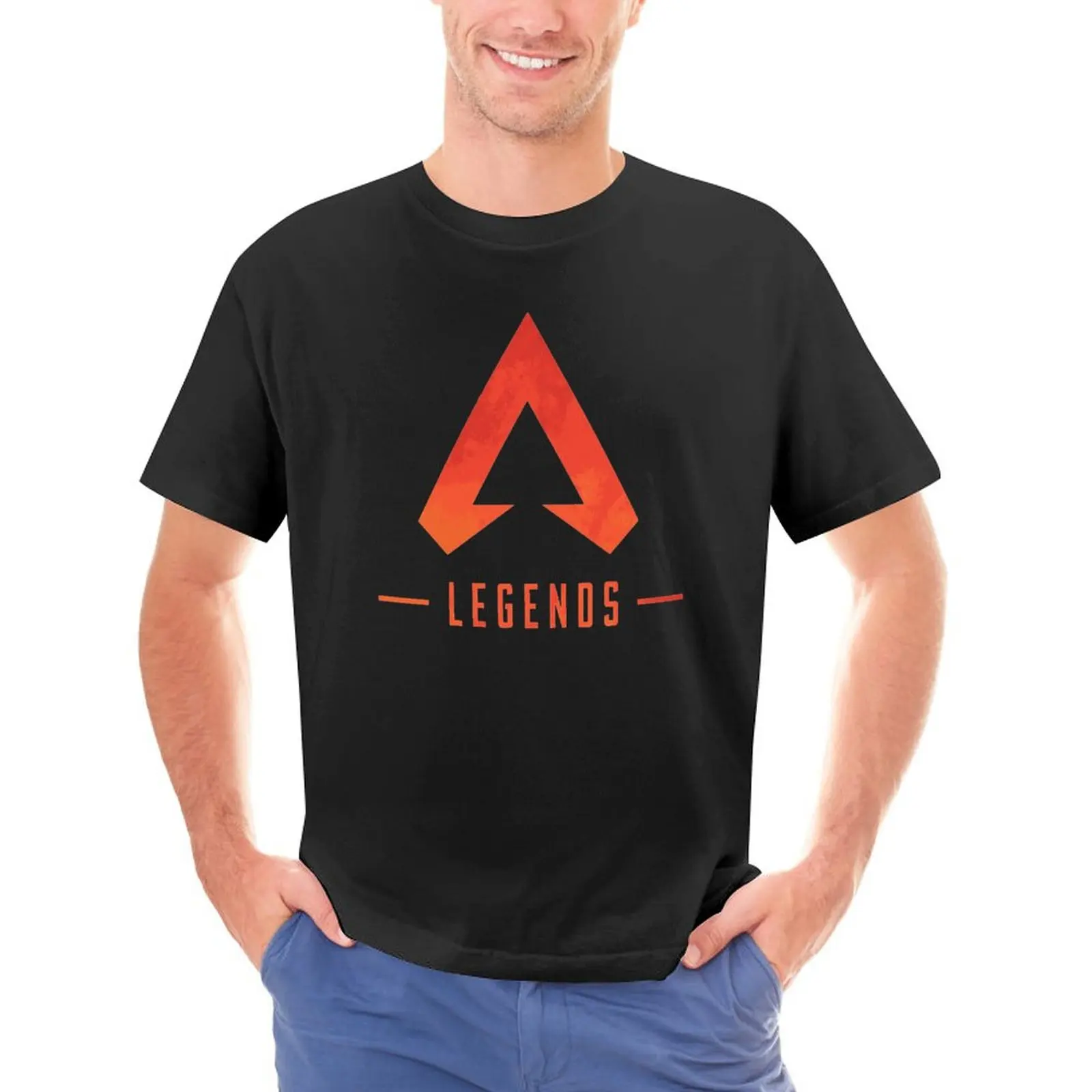 

Футболка Apex Legends Icon, трендовые футболки для видеоигр, 100% хлопок, забавная одежда с круглым вырезом и принтом для мужчин, высококачественные ф...