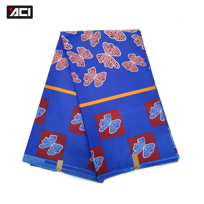 

ACI ткань Анкара африканские принты настоящий воск Нигерия батик оптовая продажа Африканские Восковые Принты Ткань 6 ярдов/шт. Для женщин
