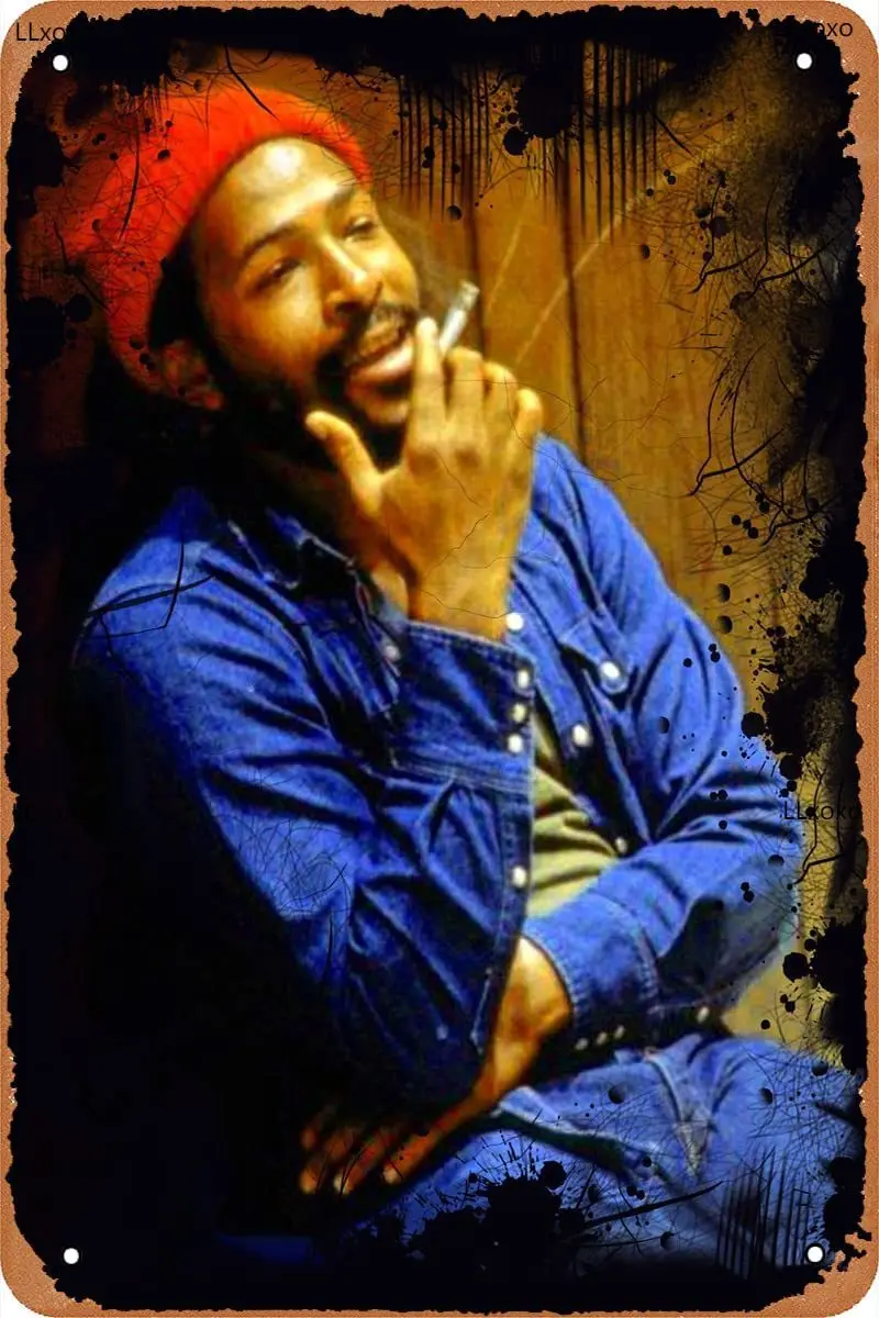 

Seadlyise Marvin Gaye Metal Tin Sign Vintage Sign for Home Coffee Wall Decor Metal Poster 8x12 Inch wall decoration