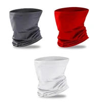 outdoor unisex breathable solid color face cover anti uv dust neck gaiter tubular scarves snood headband headwear cycling scarf