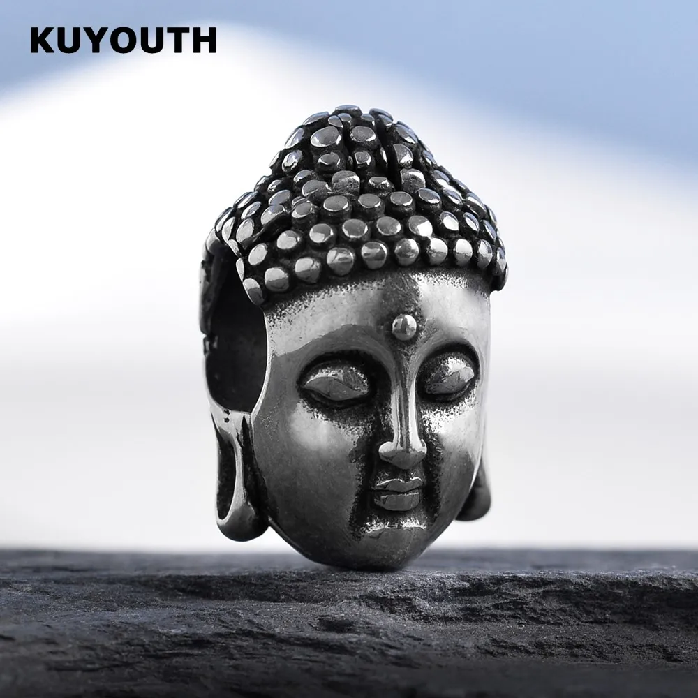 KUYOUTH Classic Stainless Steel Sakyamuni Magnet Ear Weight Gauges Jewelry Earring Piercing Stretchers 2PCS 16mm