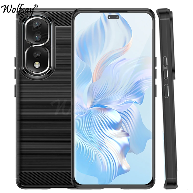 

Противоударный силиконовый чехол из углеродного волокна для Honor 80 Pro, чехол для Honor 80 Pro, чехол для Honor 80 Pro