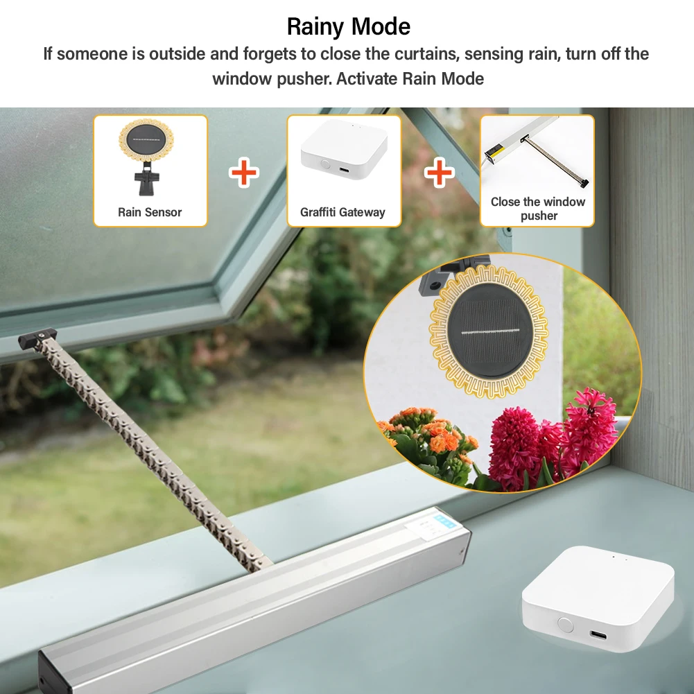 Yieryi новый Tuya Smart Zigbee датчик дождя 2-в-1 яркость солнечного света и дождевая вода