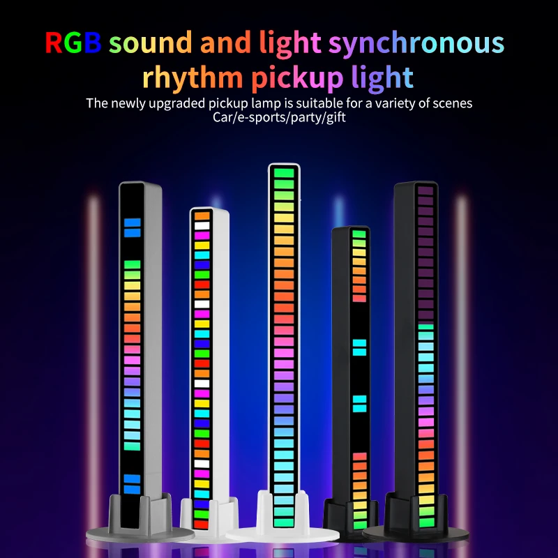 Творческий RGB музыкальный звук Управление светодиодный ным уровнем освещение