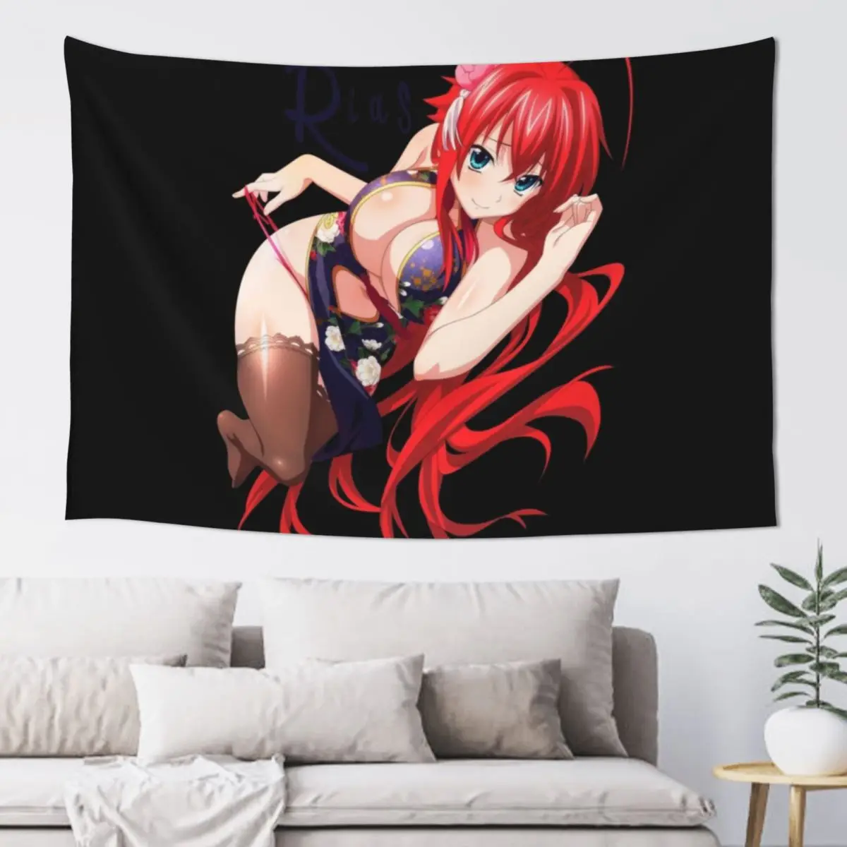 Rias Gremory Oppai Ecchi (High School DxD) Classic. Гобелен Декор ванной комнаты Украшения спальни