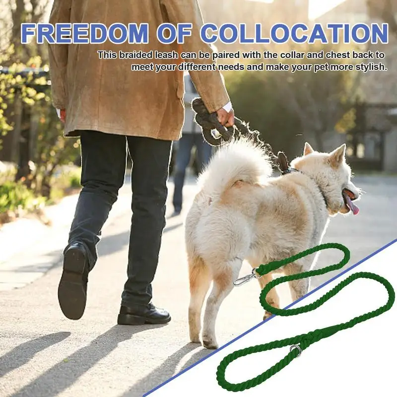 Mocne smycze dla psów Smycze szczeniąt 5 stóp Wytrzymałe linowe Chodzące wielokrotnego użytku Wielofunkcyjne szkolenie Grube