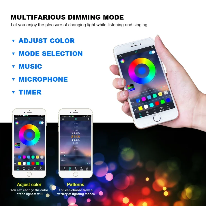 360-градусный светодиодный RGB-приложение Bluetooth Devil Demon Eyes Автомобиль Мотоцикл 2 5 3