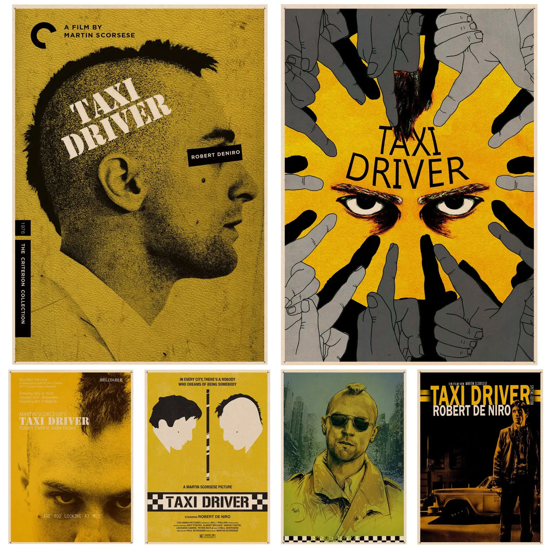 

Movie Taxi Driver Anime Posters Kraft Paper Sticker Home Bar Cafe Home decor