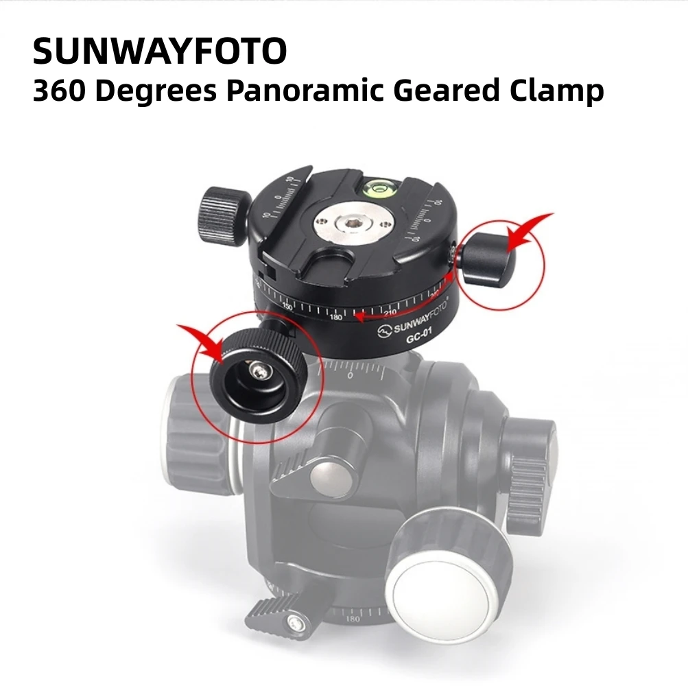 SUNWAYFOTO 58-мм панорамный швейцарский зажим Arca для штатива с редуктором GC-01