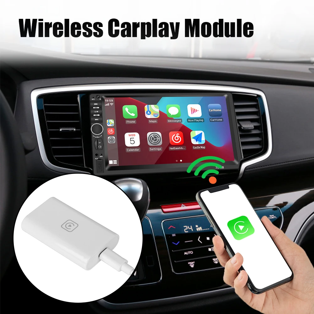 

USB Plug and Play for Audi Volvo Honda Toyota Jeep Benz Wireless Carplay Adapter Wireless Carplay Dongle Adapter Kits