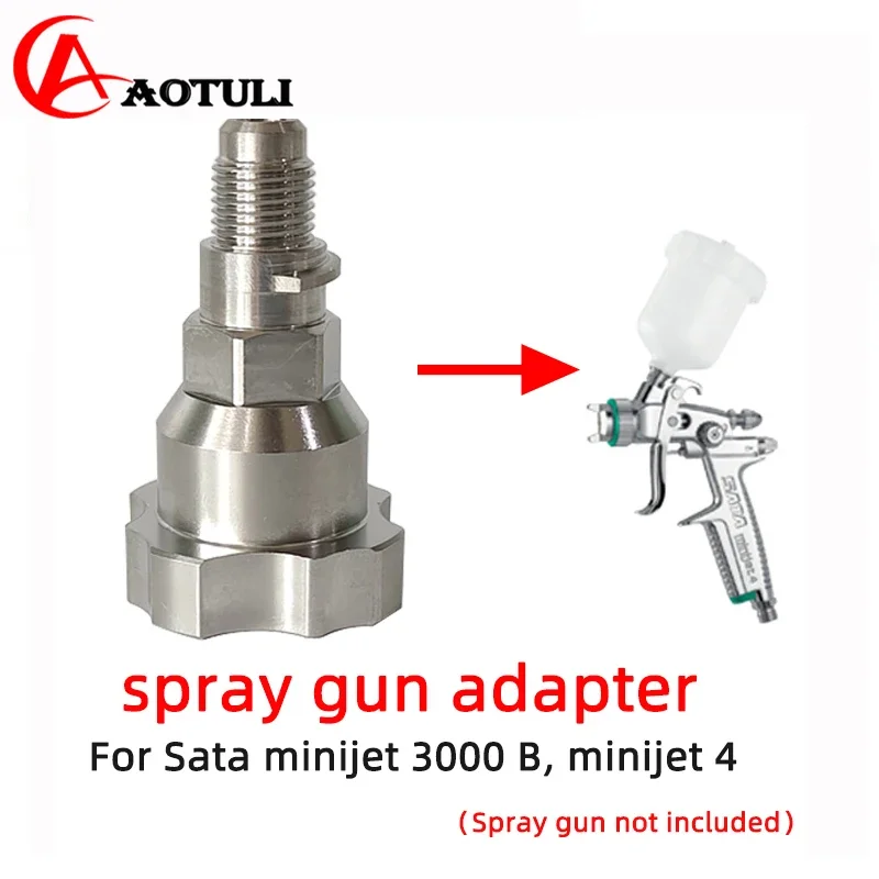 Фото Быстроразъемный адаптер для пистолета-распылителя SATA Mini jet 4/3000B Адаптер для автомобильного пистолета для краски Чашка 10 мм * 1,0 мм для одноразового мерного стакана №2