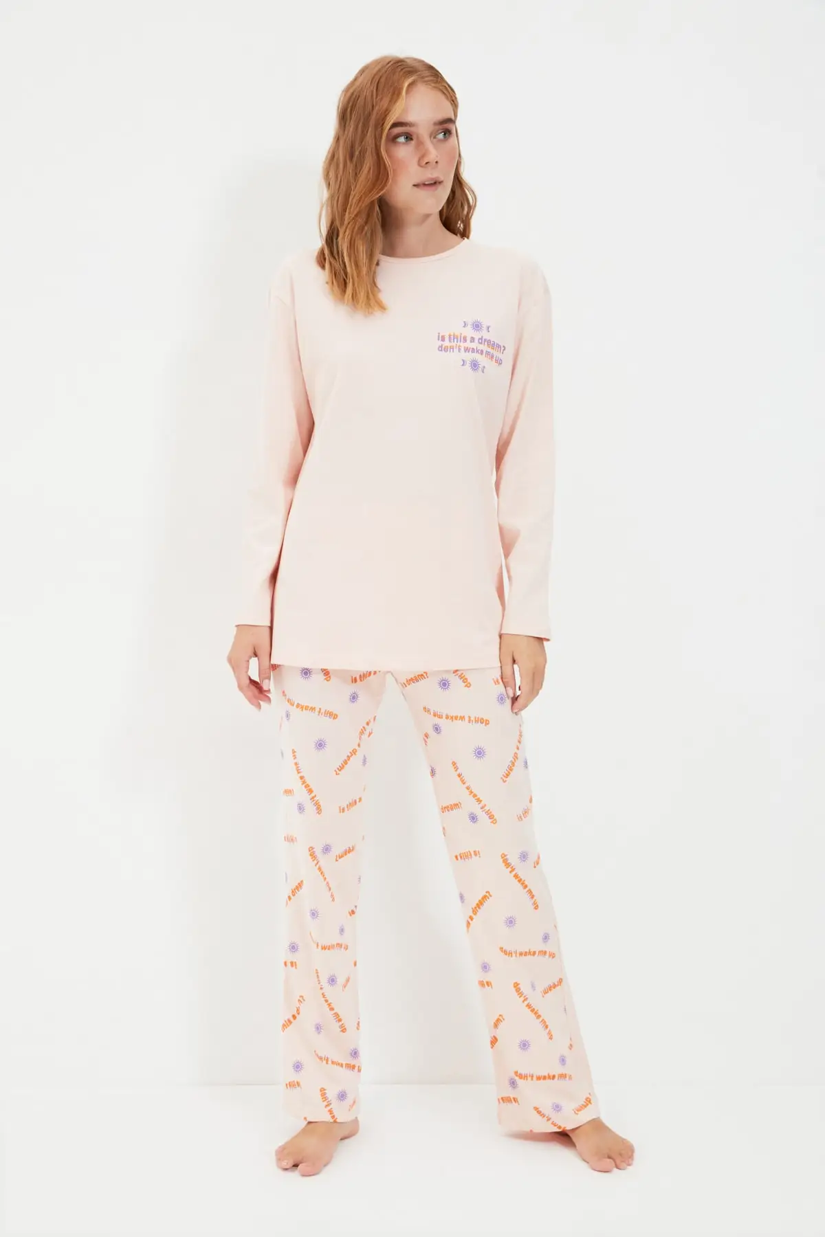 

Trendyol İlüzyon Printed Knitted Pajamas Set THMAW22PT0223
