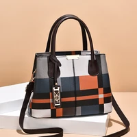 okolive sb0115 2022 new luxury designer handbag atmospheric plaid female bag leisure shoulder bag tote messenger bags for women