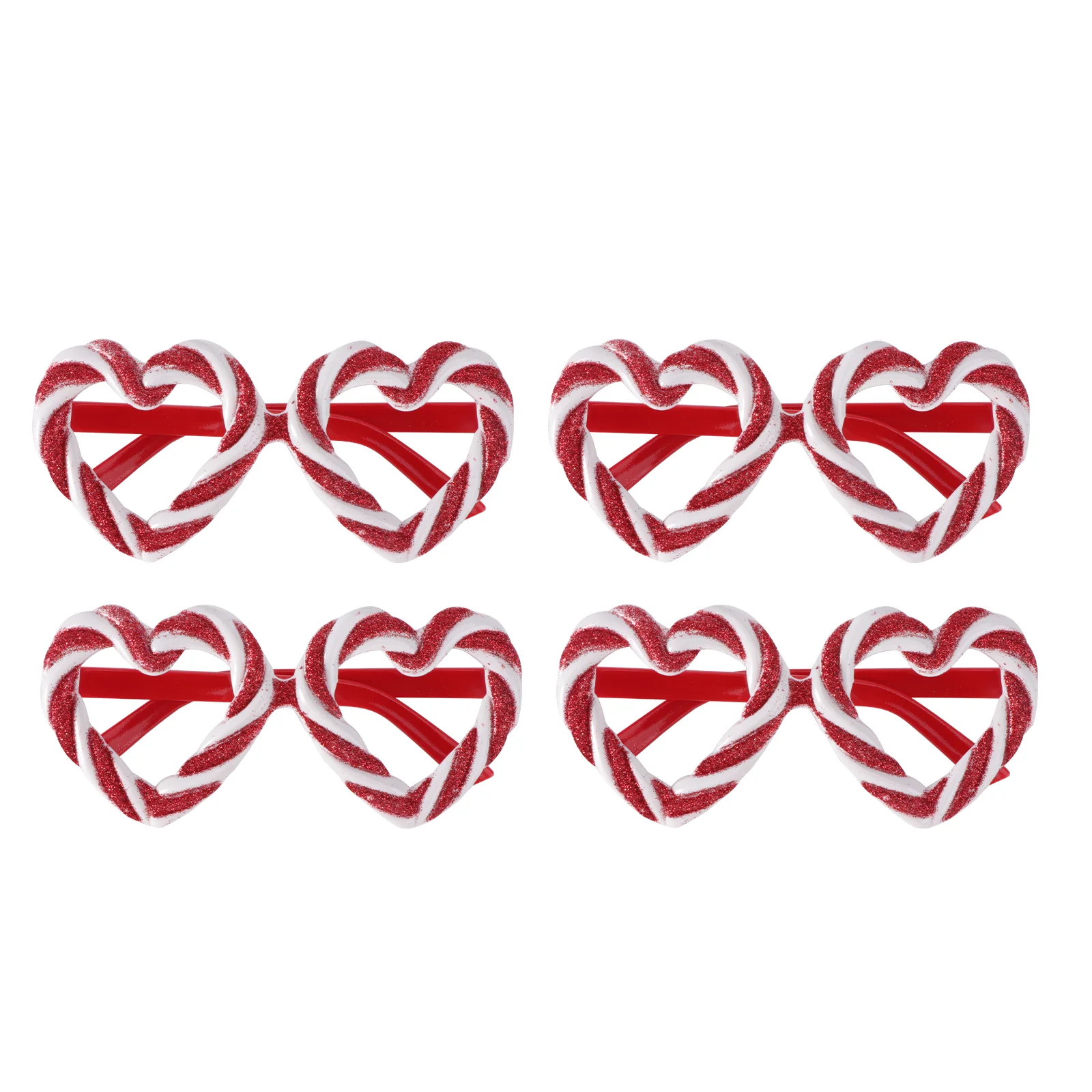 

4 Pairs Heart Shaped Glasses Valentine Creative Love M Party Fashion Eyewear Abs Stylish Eyeglasses Supplies Photo Prop Miss