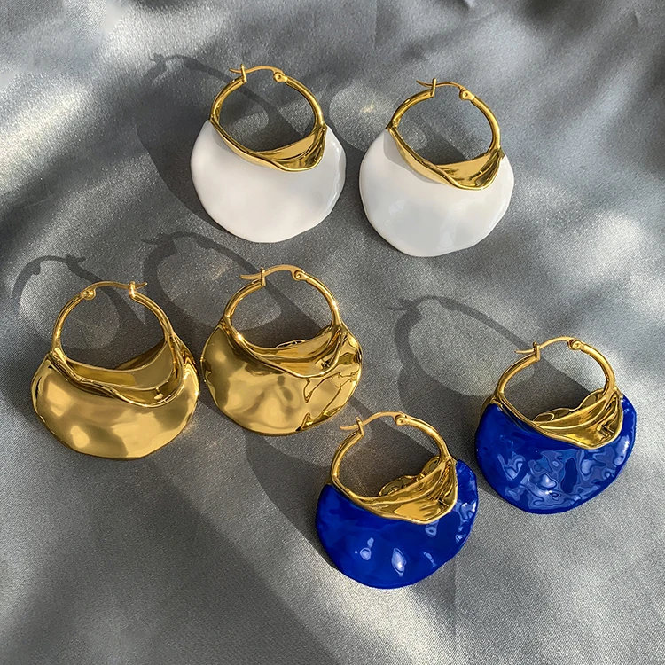 

2023 модные эмалевые цветные Роскошные серьги с покрытием из 18-каратного золота, Женские винтажные ювелирные изделия, Известный дизайнерский бренд, подарок