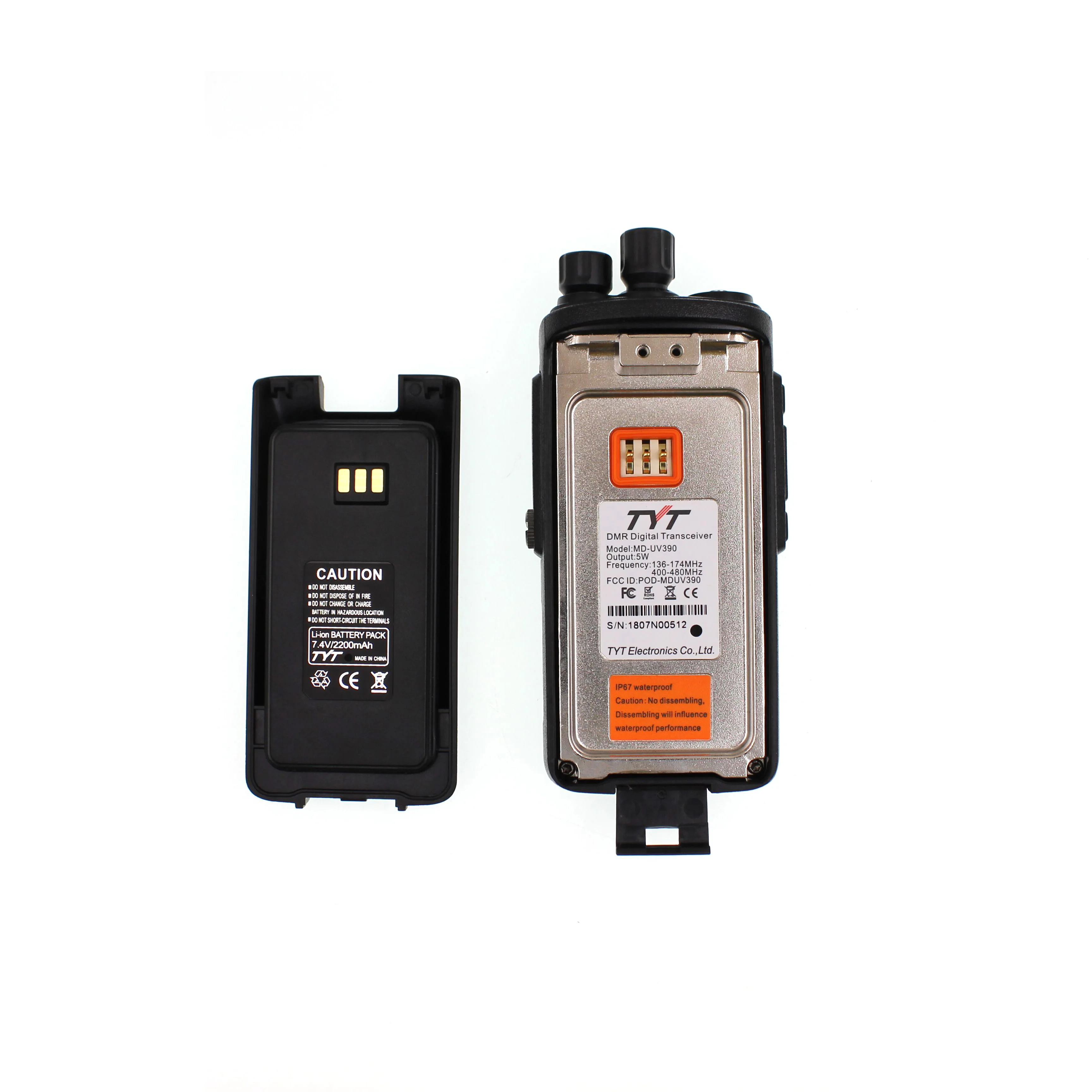 Новинка TYT MD-UV390 DMR цифровая рация UV390 IP67 водонепроницаемая Двухдиапазонная