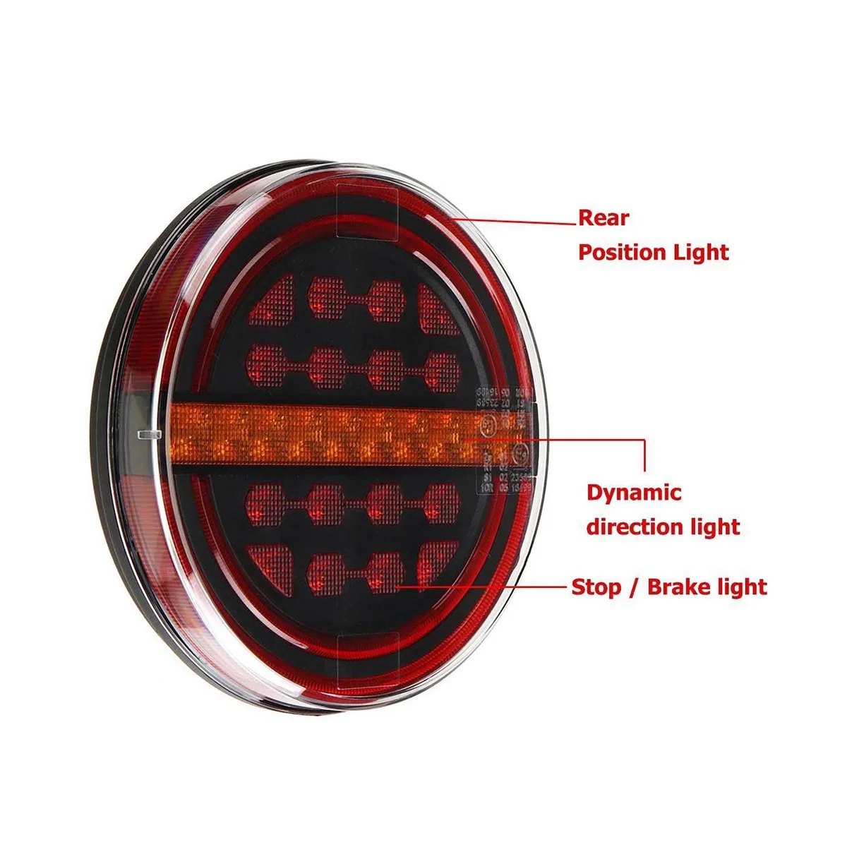 5 3 дюймовый круглый фрикционный прицеп задний тормоз сигнал поворота для