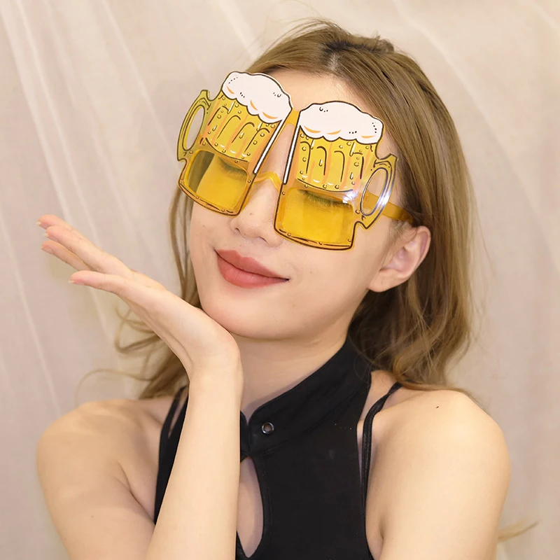Забавные Гавайские Новые солнцезащитные очки для пива модное платье женское Рождественское украшение для ночного оленя искусственные украшения