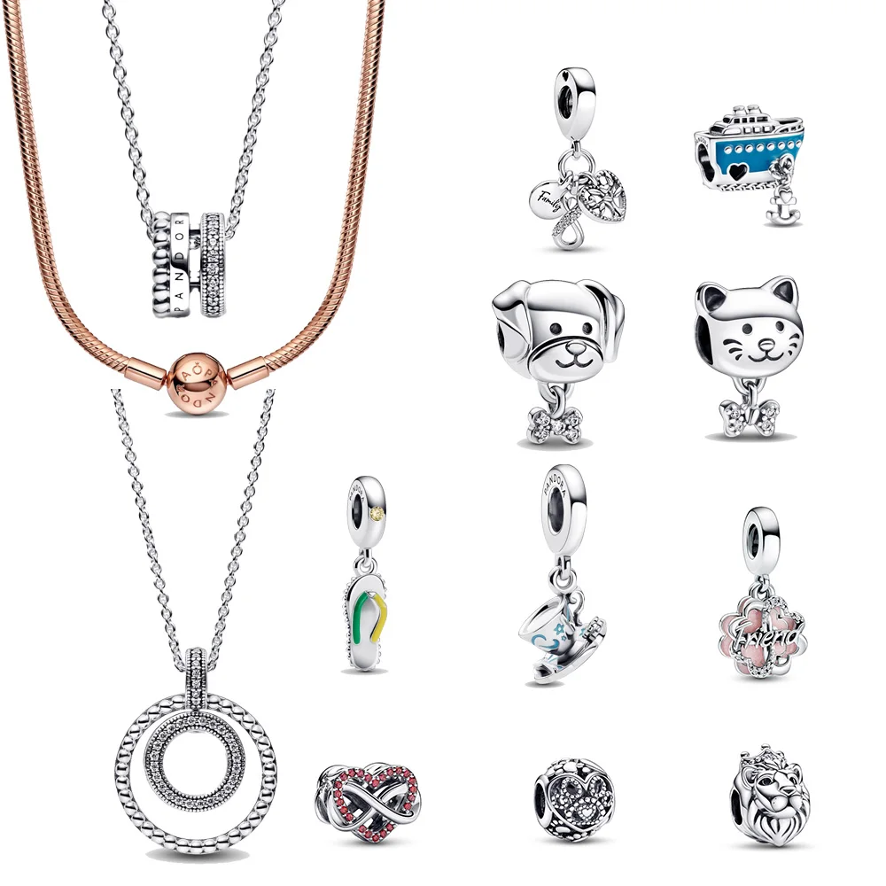 

Free Shipping Necklace Beads Pendants Jewelry New Series for Pandora Summer Beach Combination Summer Beach Combination OR026