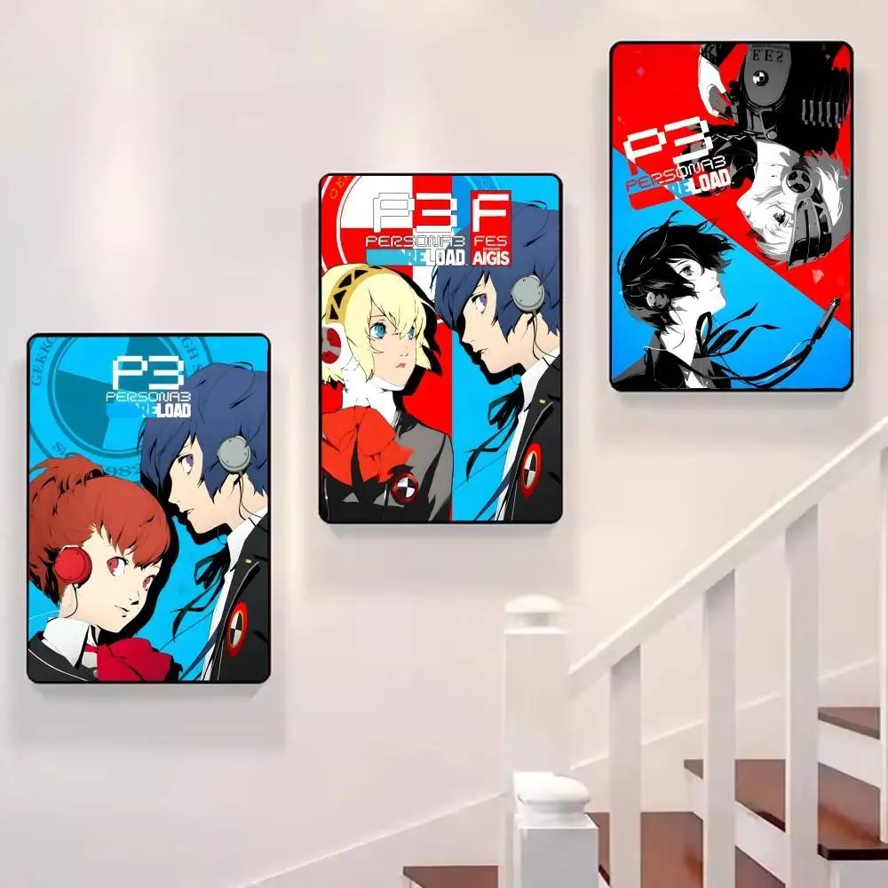 Фото Красивая видеоигра P-Persona 3, постер высокого качества, эстетическое украшение для гостиной в общежитии, наклейки для рисования, подарок №4
