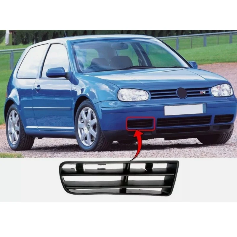 

Передний бампер, противотуманная лампа, нижняя крышка радиатора, автомобильные аксессуары, Пластиковый черный, подходит для VW Golf/Вариант/4 motion 1998 1999 2000-2004