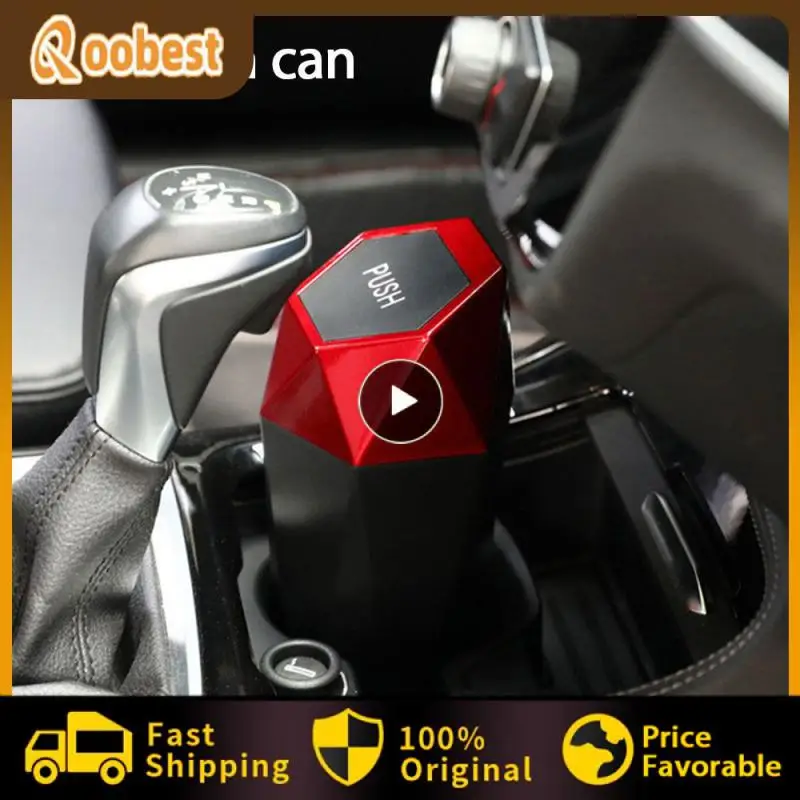 

Мини-мусорная корзина для автомобиля с крышкой, мусорная корзина для автомобиля, с алмазным дизайном, герметичная мусорная корзина для автомобиля, машины, дома