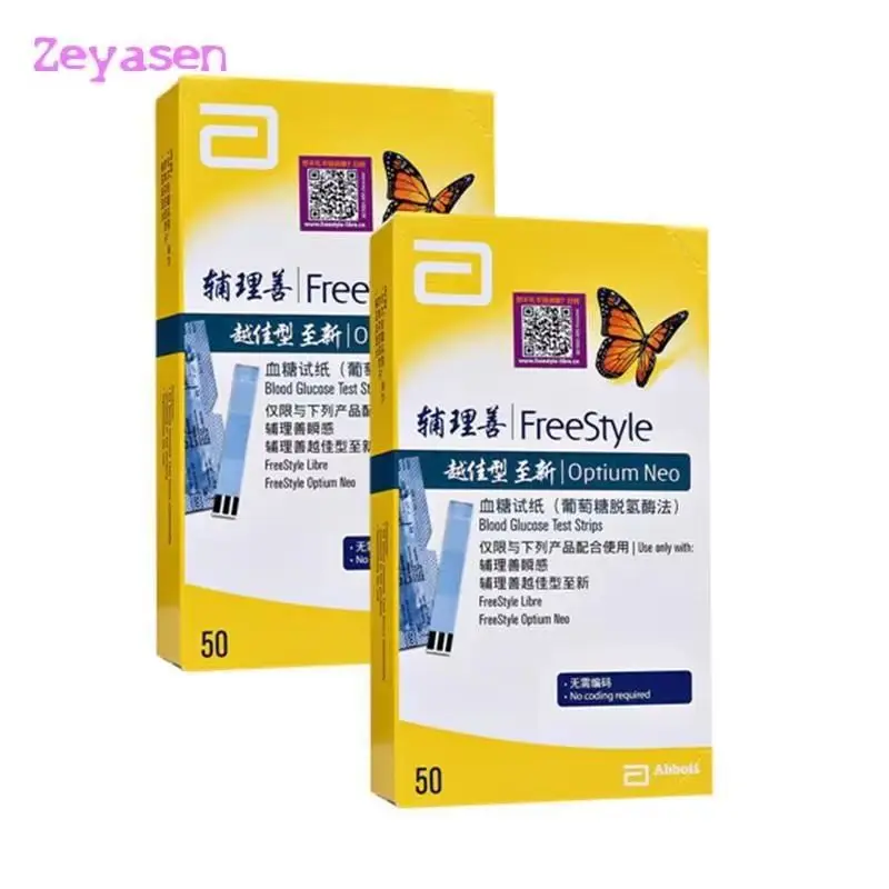 Фото Abbott Freestyle Optiums Neo Test Strips 50/100/250 шт. Монитор сахара в крови для диабета EXP: 2025-12 (без коробки) №1