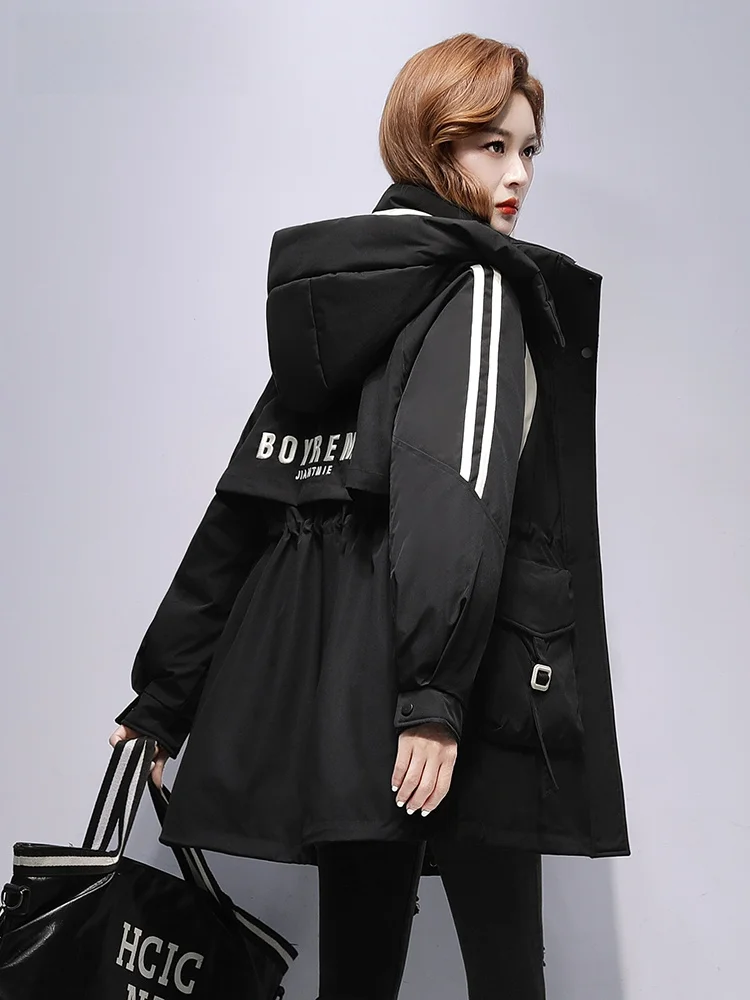 Duck Genuine Goods Down jacket Women Mid-Length 2024 Winter New Hood Outdoor Cold-Proof Warm Women's Outerwear Fashion