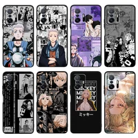 hot tokyo revengers anime for xiaomi mi 12 12x 11t 11i 11 10t 10 9t 9se 9 a3 cc9e pro ultra lite black silicone phone case