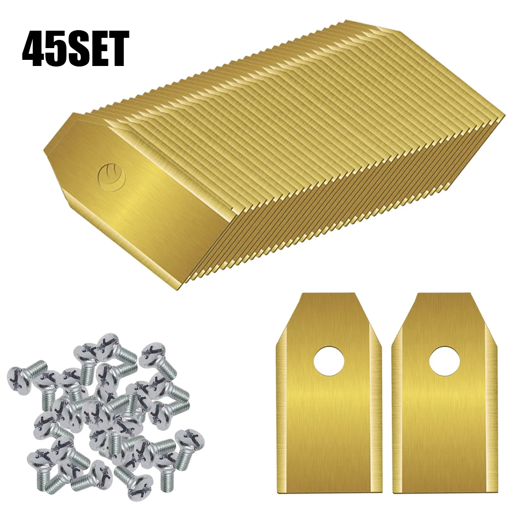 

45Set Stainless Steel Lawnmower Blades Trimmer Cutter Piece Replacement For Lawn Mower 220AC, 230ACX, 260ACX, 265ACX, 305, 308