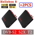 2 шт. телевизионная приставка Hellobox 8 H.265 HEVC DVB T2 S2 S2X Hellobox8, телевизионная приставка с поддержкой RJ45 PowerVu Biss, встроенным Wi-Fi