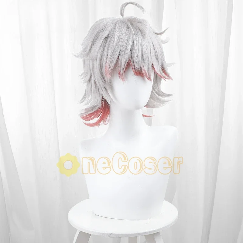 Редкий женский парик для косплея серый градиент красные волосы игра ID V пациент