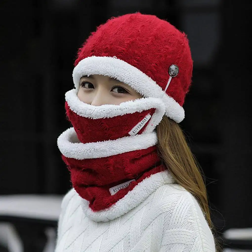 

Модные мягкие женские зимние маски, шапка и шарф, теплые шапки, шарфы для девочек, для верховой езды на открытом воздухе