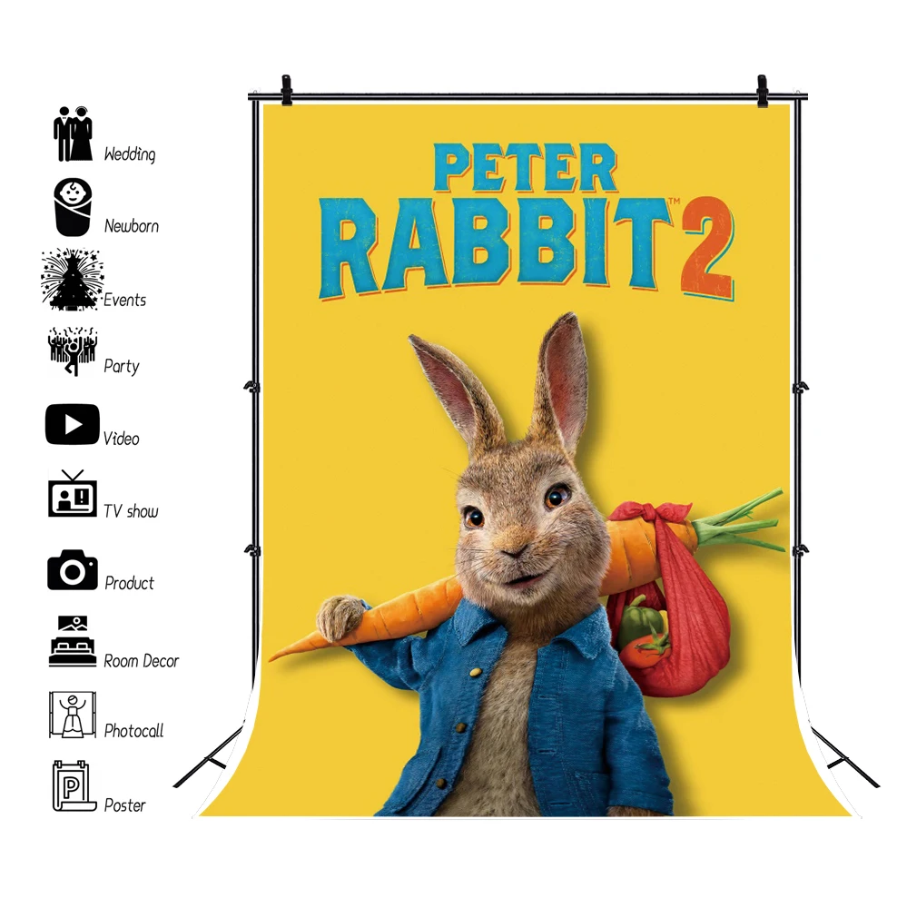 

Personalized Customize Rabbit Poster Background Birthday Party Decoration Banner Photography Backdrop Photo Studio Photocall