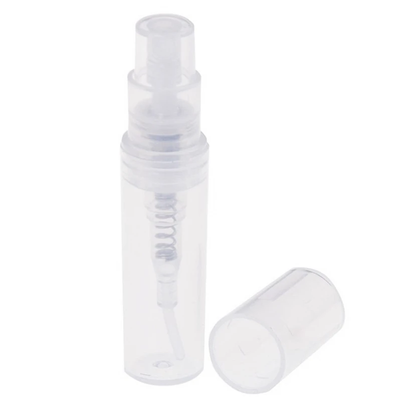 

100Pcs 3ml Mini Clear Plastic Refillable Spray Bottle Perfume Mouthwash Atomizer