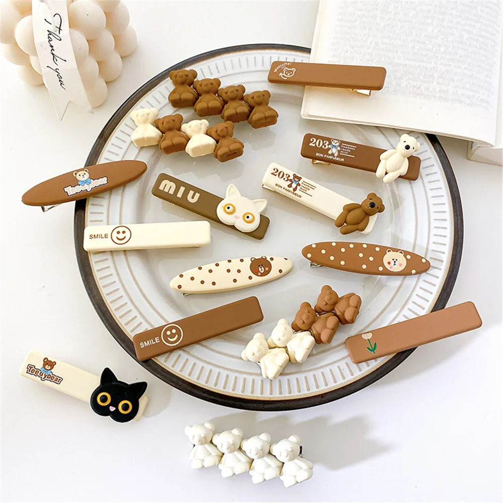 

1 шт., детская заколка-пряжка с мультяшным медведем