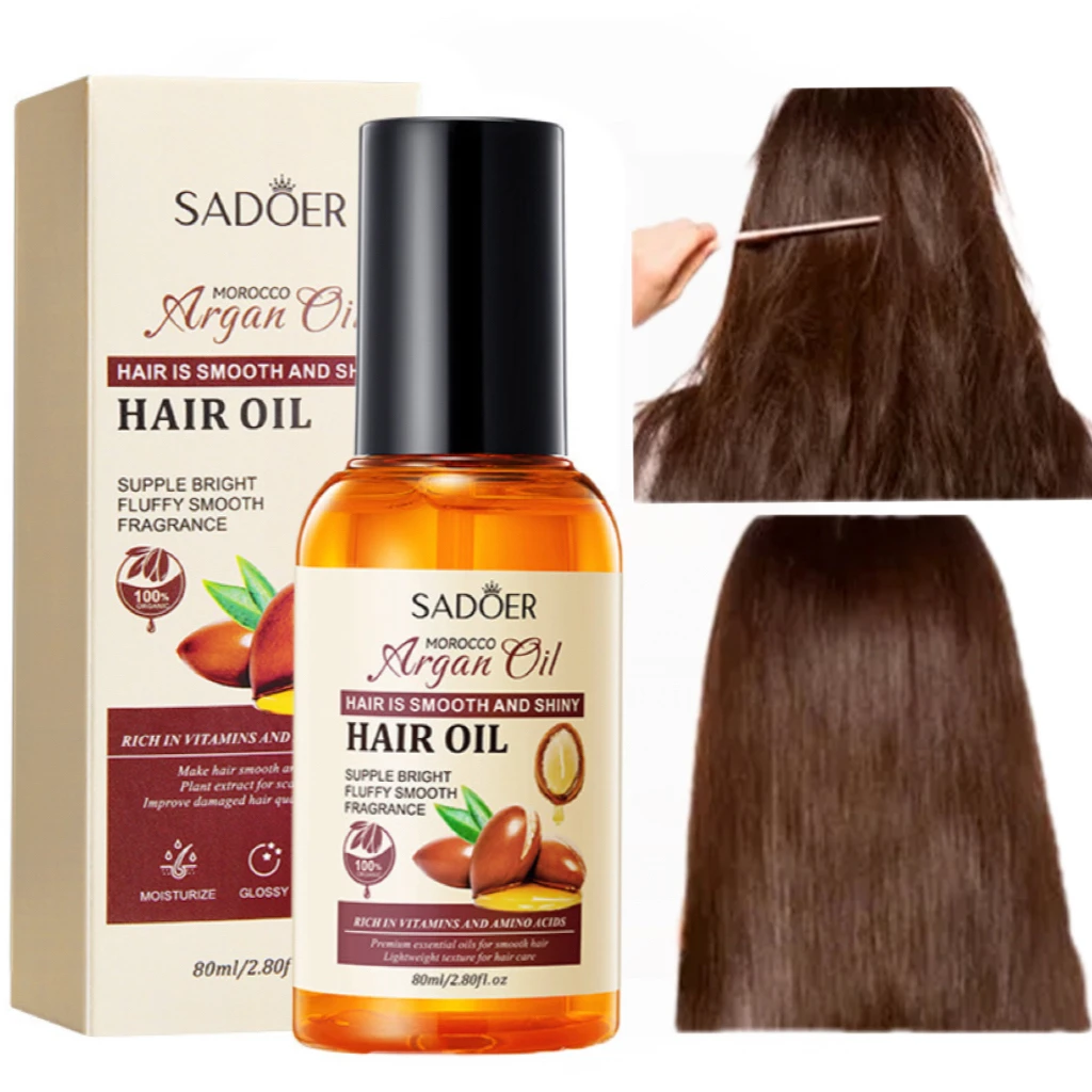Argan Oil Hair Care Essential Oil 80ml Hair end dry Care Hair Health beauty tanning repair hair quality Smooth hair care